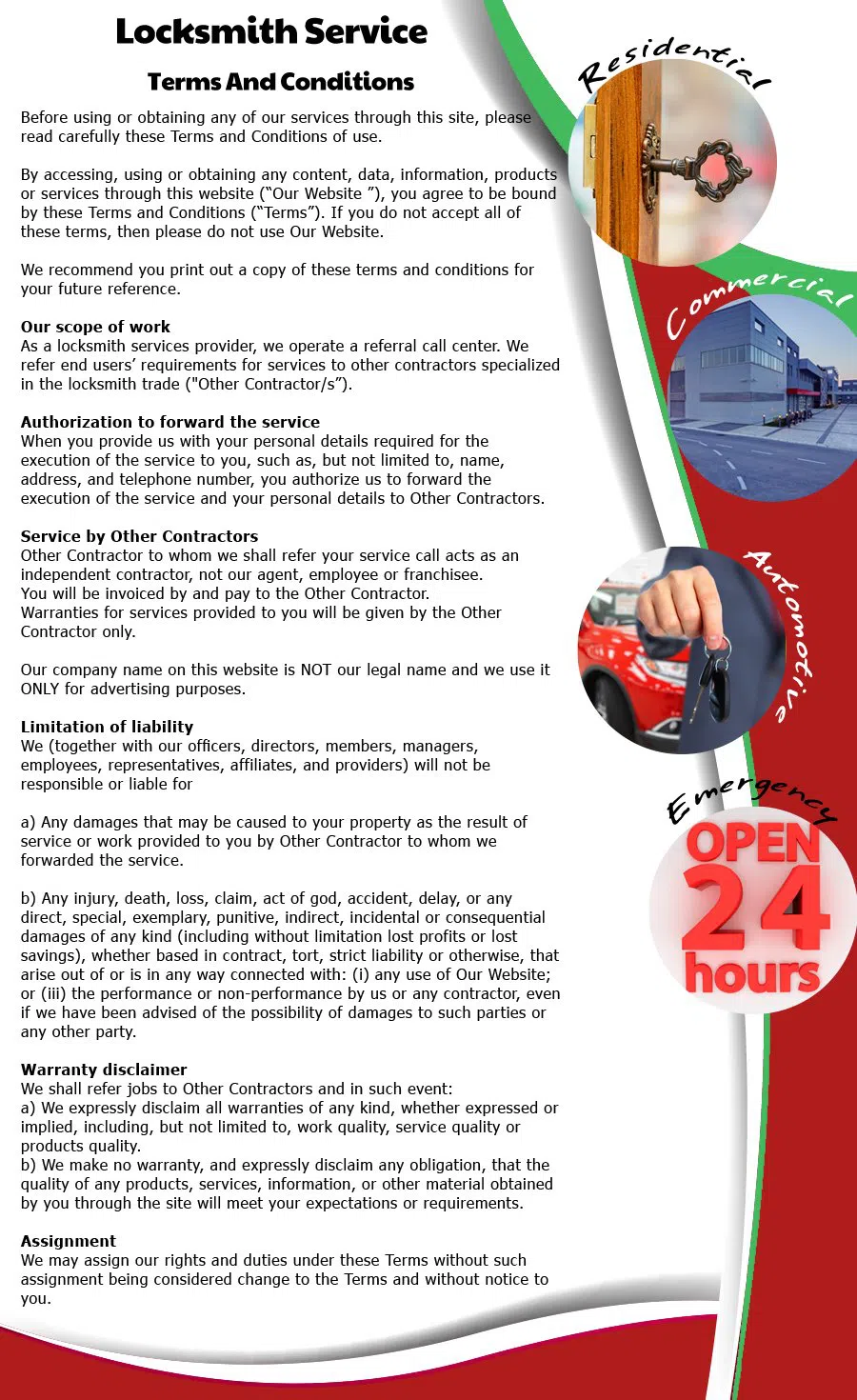 North NC Locksmith Store, North, NC 919-371-6059 - Terms-and-conditions-9